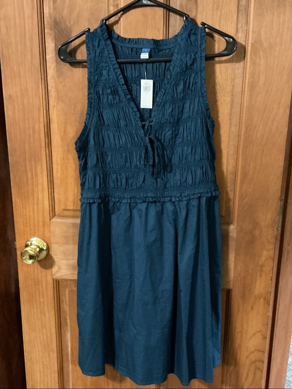 Old Navy Sleeveless Navy Dress with Tie Front